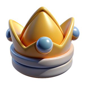 crown with white background, game rpg style