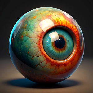 ultra realistic eye shaped billiard ball number1