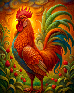 stately rooster