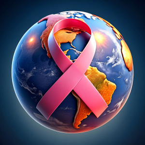 World Cancer Day with world map and globe