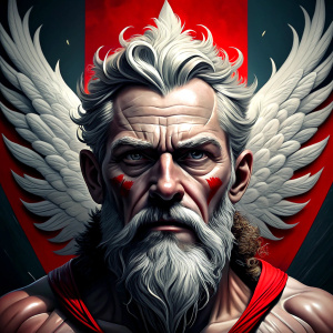 god odin perfect realistic art, high-definition, high-definition grey and black, white background 