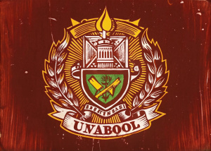 Un logotipo de la universidad udabol verde y amarillo 