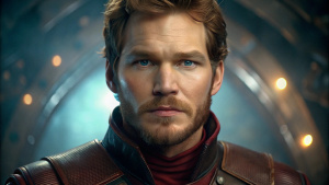 
Star-Lord from Guardians of the Galaxy movie, is a character from Marvel comics from Guardians of the Galaxy, hyperdetailed, hyper realistic, epic portrait, in dynamics, rich, cinematic color grading, stunning, photorealistic, 8k, shot on Canon EOS-1D X Mark III, photorealistic painting, photo taken of an epic intricate, capturing the captivating scene with exceptional detail and clarity. The camera settings are carefully chosen to emphasize the soft morning light and the subject, cinematic 35m
