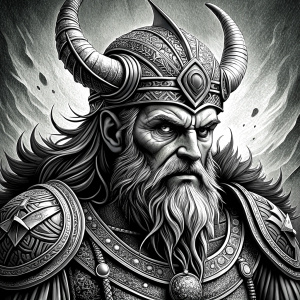 viking warrior perfect realistic art, high-definition, high-definition grey and black, white background 