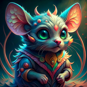 a dragon mice, comic effect, dynamic and aesthetic, 3D color effects, edgy and modern ((Comic-Style)), trending on artstation