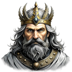 Nordic Surt - Ruler of Muspellsheim - perfect realistic art, high-definition grey and black, white background tattoo design