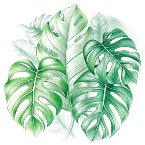 
Tropical leaves  design ,solıd backgraund .laying repead.

