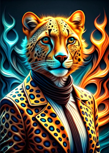  cartoon cheetah ultra detailed   , style pop art, , style watecolor, black background,r eady for print t-shirt, style art fabric, 
