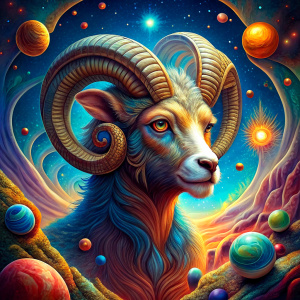Zodiac sign Aries, among the planets