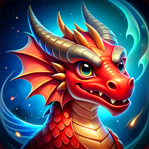 red dragon icon for videogame