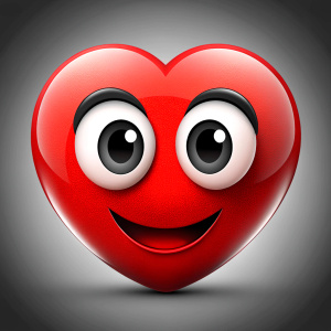 emoticon with a heart