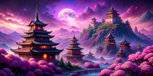 business of China and Russia, purple color, pink color