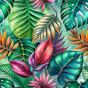 
Tropical leaves  design ,solıd backgraund .laying repead.

