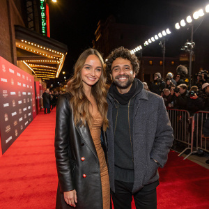 Inka Williams and Mat Abad at the Sundance Film Festival, posing on the red carpet.
