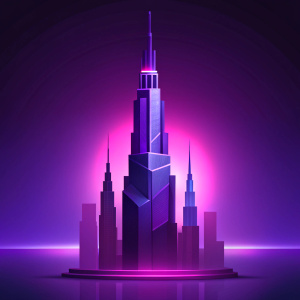 burj khalifa purple