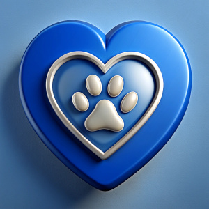  A heartwarming logo featuring a stylized combination of a caring hand and a gentle paw, symbolizing the bond between pets and their human companion