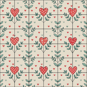 alentine day minimalist doodles seamless pattern tiles