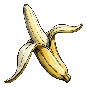 peeled banana