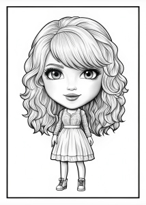 chibi Taylor Swift caricature