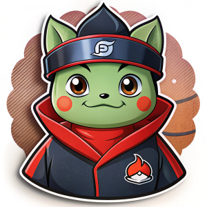 generate a telegram sticker in white background pepe-itachi thats names as PETACHI