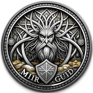 Nordic Mimir - Guard the Source of Tree Yggdrasilr high-definition design grey and black, realistic tattoo design, white background