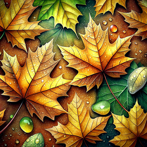 wetty leaves wallpaper
