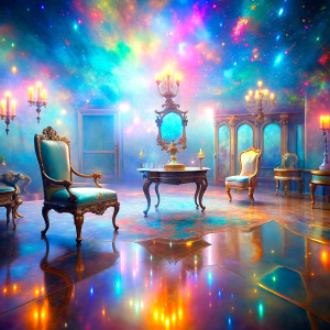 close dreamland light soft color PRISM Effect  old furnitures room full of water clouds flowers   ultra intense crystal effect ultra glitter Photoshop Photo Manipulations  Holographic liquid Patent Spandex Vinyl   Dreamscape     very much glitter sparkly fantasized glam Sprinkle Shimmering Bioluminescent fairytale masterpiece  Magical   Shimmering   Ultra iridescence UV Glow Rainbow