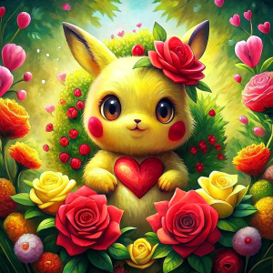 cartoon pikachu valentine 