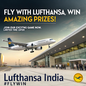 Fly with Lufthansa, win amazing prizes! Join our exciting game now. Limited time offer. #LufthansaIndia #FlyWin