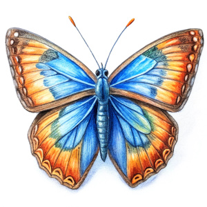 Can you draw the anatomy of a butterfly?