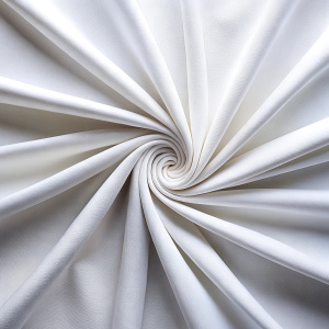 close up view white smooth fabric center fold background