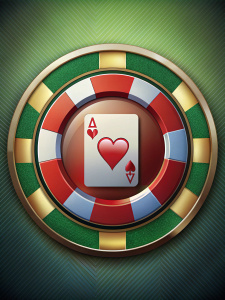 poker chip game card border