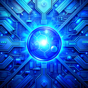 blue circuit board  background