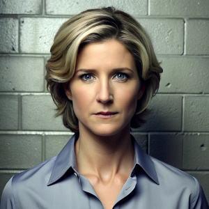 Libby Tanner as Bridget Westfall in Wentworth Prison, gorgeous beautiful stylish fashionable hot blonde forensic psychologist, Libby Tanner as Bridget Westfall, short messy hair