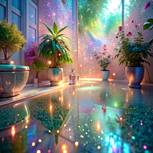 close up  bathroom  water garden glitter light pastel sunset lullaby cool effect Photoshop Photo Manipulations water  realistic    Dreamscape     very much glitter sparkly ultra intense crystal effect fantasized glam Sprinkle Shimmering Bioluminescent fairytale masterpiece  Magical   Shimmering   Ultra Holographic Glossy Patent Spandex Vinyl