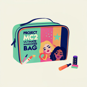 Project Mc2 Ultimate Makeover Bag. Colorful and detailed packaging featuring interactive makeup kits.