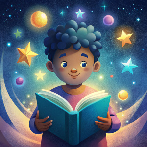 **The Magical Math Book**
   Tommy's grandma gave him a special book called "The Magical Math Book" for his birthday. When Tommy opened the book, he discovered that it contained interactive lessons on multiplication. Each page had a different multiplication problem, and when Tommy solved it correctly, the book came to life with colorful animations and fun games. With the help of "The Magical Math Book," Tommy quickly mastered his multiplication tables and became the star math student in his clas