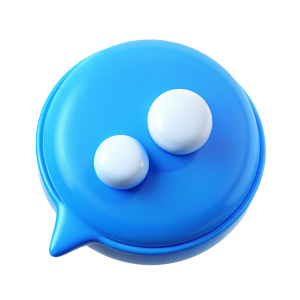 chat bubble icon classic with three dots on bubble