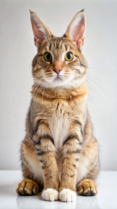 Gato con cuerpo de conejo meos las patas de adelante que son de gato y su cara tmbien