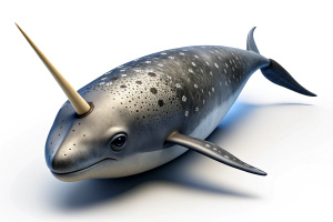 Narwhal in white background 