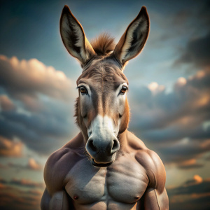 Burro se shurek con cara guapo y joven modo meme