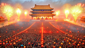 Thousands of Chinese celebrate the New Year