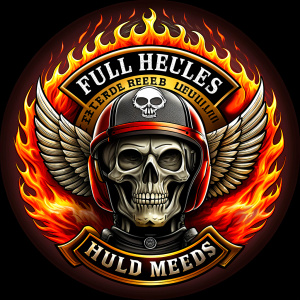 FULL DEAD HEAD, HELLS ANGELS MOTORCYCLES CLUB FULL COLOR, HELMET  FIRE 