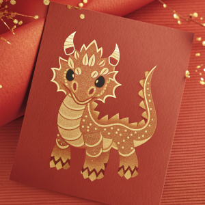 cute Dragon lunar New Year Promotions 2024