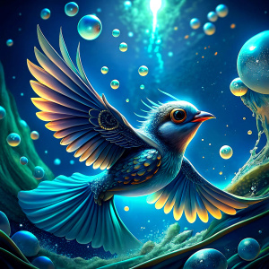 magic bird under the water