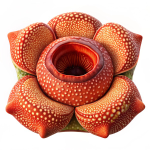 3D Render Rafflesia Arnoldii Flower isolated on white background