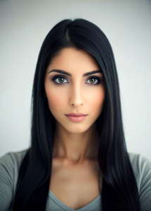 selfie photography, long black hair, ((gorgeous symmetrical face)), cute natural makeup, realistic, elegant, highly detailed, complex, clear focus, depth of field, 85 mm, medium shot, (((professional color correction))), clear focus, (volumetric fog), full body, , on a white background