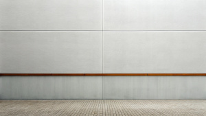 Minimalist Wall, perfect lines, crude