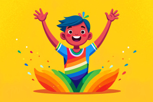 Happy Holi colorful illustration
