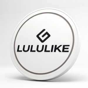 Digital illustration of a new logo for Lululike. The logo features a bold, modern design with a sleek black symbol.